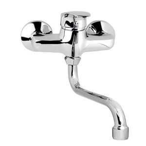 Mereo Dřezová nástěnná baterie , 100 mm, s ramínkem trubkovým ø 18 mm 300 mm, chrom CB301A06N obraz