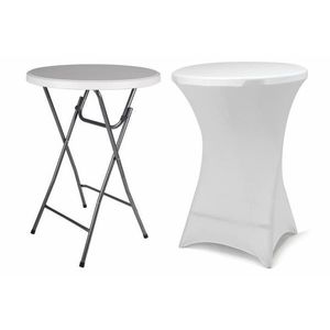 Garthen BISTRO 38402 Párty stolek skládací vč. elastického potahu 80 x 80 x 110 cm obraz