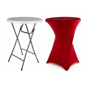 Garthen BISTRO 41003 Párty stolek skládací vč. elastického potahu 80 x 80 x 110 cm obraz