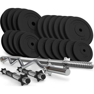 Physionics 91844 PHYSIONIC Vzpěračský set se závažím, hvězdicové zámky 105 kg obraz