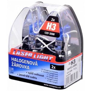 Compass Žárovka 12V, H3 55W Pk22s WHITE LASER - 2ks obraz