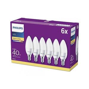 Philips SADA 6x LED Žárovka Philips B35 E14/5, 5W/230V 2700K obraz