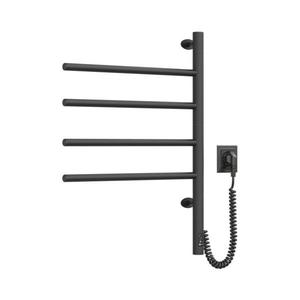 Navin Elektrický otočný sušák na ručníky s term. ARABESQUE 150W/230V 64, 6cm IP44 černá obraz