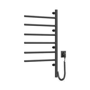 Navin Elektrický otočný sušák na ručníky s term. ARABESQUE 196W/230V 81, 8cm IP44 černá obraz