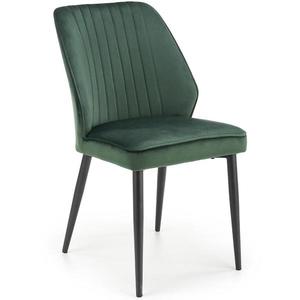 Židle K432 látka velvet/kov tmavě zelená obraz