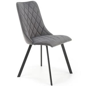 Židle K450 látka velvet/kov popelavě šedá obraz