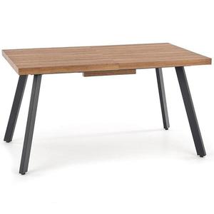 Stůl Berlin 90x160 mdf/ocel – medový ořech/černá obraz