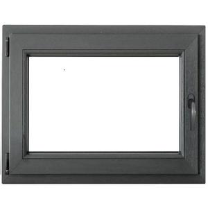 Okno levé 90x60 antracit obraz