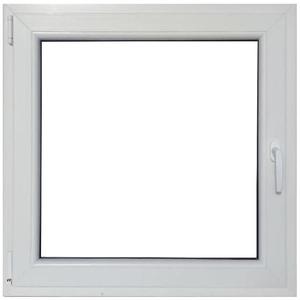 Okno levé 90x90 bílá/antracit obraz