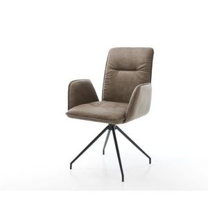 Otočná židle Vinja-Flex taupe vintage křížová podnož zúžená obraz