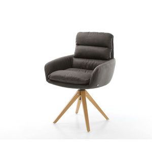 Otočná židle Abelia-Flex s područkami antracitová vintage obraz