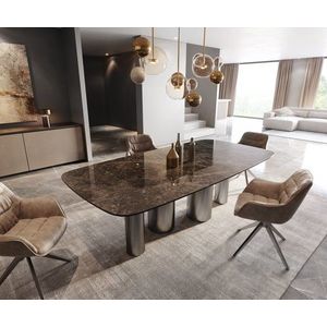 Jídelní stůl Edge Boot 240x120 keramika Laminam® Emperador obraz