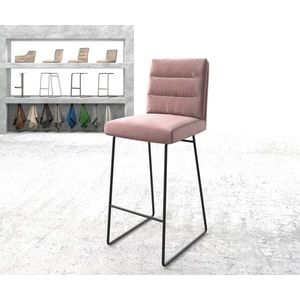 Barová židle Pela-Flex Velvet Rosé Kovový rám s ližinami obraz