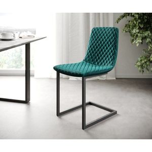 Sada 4 jídelních židlí Novi-Adesso Petrol Velvet Cantilever obraz