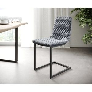 Sada 4 konzolových jídelních židlí Novi-Adesso Grey Velvet obraz