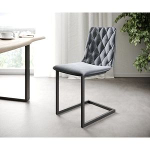 Sada 4 konzolových jídelních židlí Trado-Adesso Grey Velvet obraz