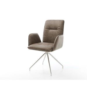 Otočná židle Vinja-Flex taupe vintage křížová podnož zúžená obraz