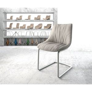 Houpací židle Elda-Flex Stripes Light Grey Cantilever Round obraz