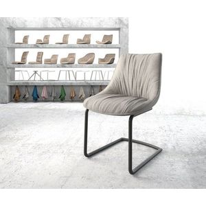 Otočná židle Elda-Flex Stripes Light Grey Cantilever Round obraz