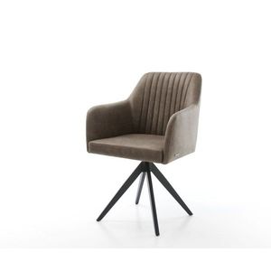 Otočná židle Greg-Flex taupe vintage křížová podnož hranatá obraz