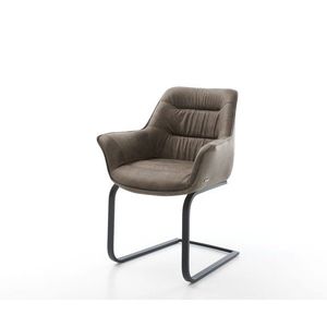 Jídelní židle Kaira-Flex taupe vintage konzolová podnož plochá obraz