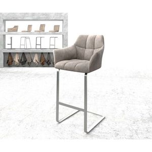 Barová židle Yulo-Flex vintage taupe konzolová podnož plochá obraz