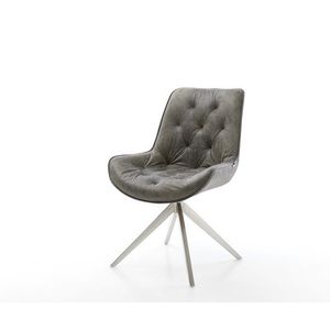 Jídelní židle Taimi-Flex šedá vintage křížová podnož široká obraz