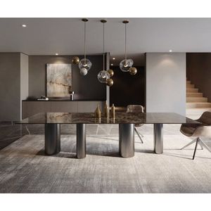 Jídelní stůl Edge 300x100 keramika Laminam® Emperador Extra obraz
