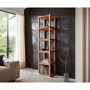 Regál Sakura 50x200 cm přírodní akácie 5 přihrádek obraz
