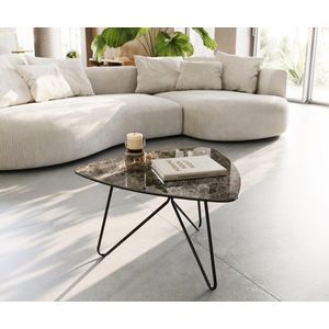 Konferenční stolek Ekrem 65x65 cm keramika Laminam®Emperador obraz