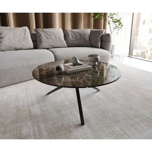 Konferenční stolek Delron 90x90 cm keramika Laminam®Emperador obraz