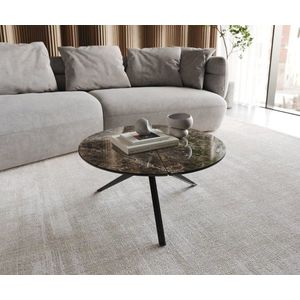 Konferenční stolek Delron 70x70 cm keramika Laminam®Emperador obraz