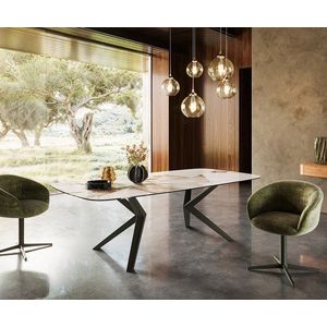 Jídelní stůl Edge oválný 240x120 keramika Patagonia Lappato obraz