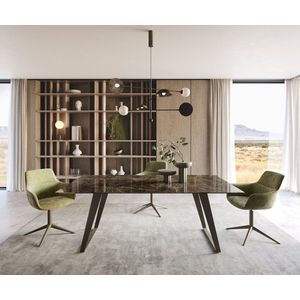 Jídelní stůl Edge 200x100 keramika Laminam® Emperador Extra obraz