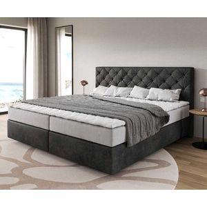 Boxspring postel Dream-Great mikrovlákno antracitová vintage obraz