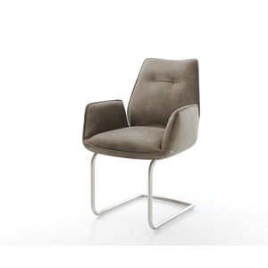 Jídelní židle Zoa-Flex taupe vintage konzolová podnož kulatá obraz