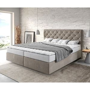 Boxspring postel Dream-Great 180x200 cm mikrovlákno béžová obraz
