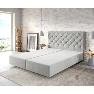Boxspring postel Dream-Great 160x200 cm mikrovlákno stříbrně obraz
