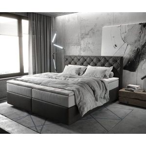 Boxspring postel Dream-Great 180x200 cm mikrovlákno antracitová obraz