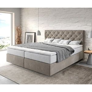 Boxspring postel Dream-Great 180x200 cm béžová mikrovlákno obraz