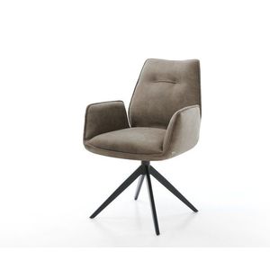 Jídelní židle Zoa-Flex taupe vintage křížová podnož široká obraz