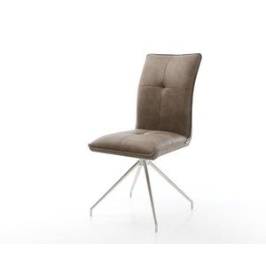 Otočná židle Maddy-Flex taupe vintage křížová podnož zúžená obraz