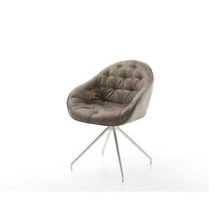 Otočná židle Gaio-Flex taupe vintage křížová podnož zúžená obraz
