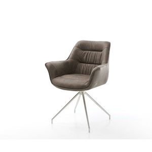 Otočná židle Kaira-Flex taupe vintage křížová podnož zúžená obraz