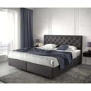 Boxspring postel Dream-Great 180x200 cm černá s matrací obraz