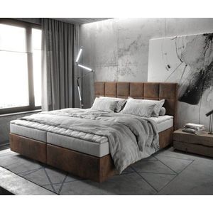 Boxspring postel Dream-Fine 180x200 cm mikrovlákno hnědá obraz