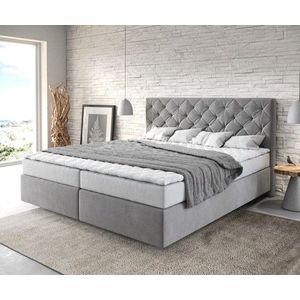 Boxspring postel Dream-Great 180x200 cm mikrovlákno šedá obraz