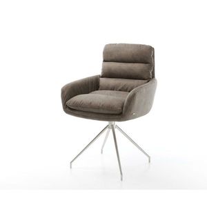 Otočná židle Abelia-Flex s područkami taupe vintage křížová obraz