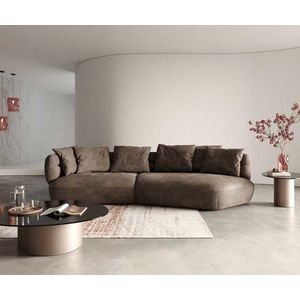Pohovka Roya 320x140 cm mikrovlákno taupe vintage obraz