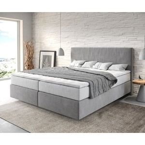Boxspring postel Dream-Well 180x200 cm mikrovlákno šedá obraz